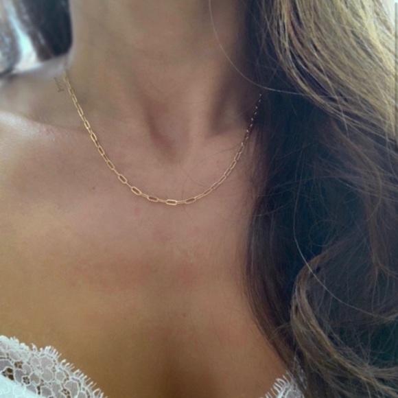 Gold Filled Chain Link Choker Necklace - Picture 3 of 8